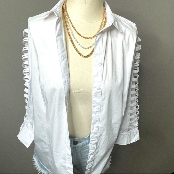 Carmar Distressed Side Cutout Denim Shorts - Picture 9 of 13